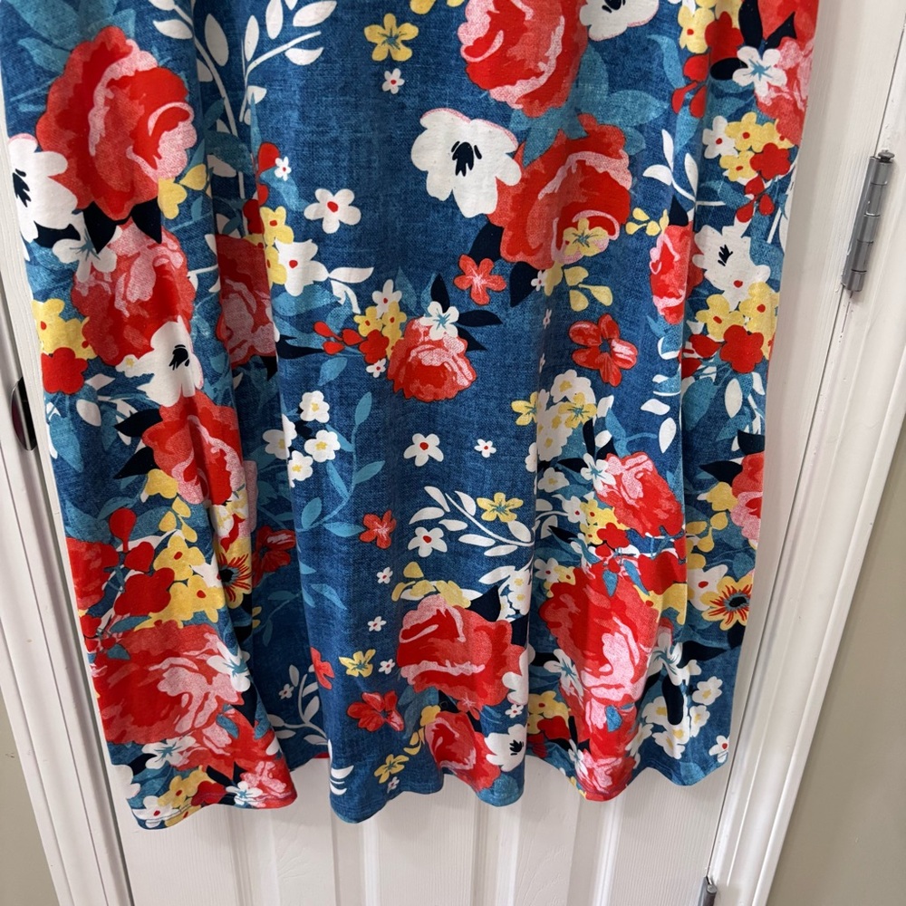 LuLaRoe Jessie Floral Print Dress Womens Plus Size 3X - Picture 5 of 8
